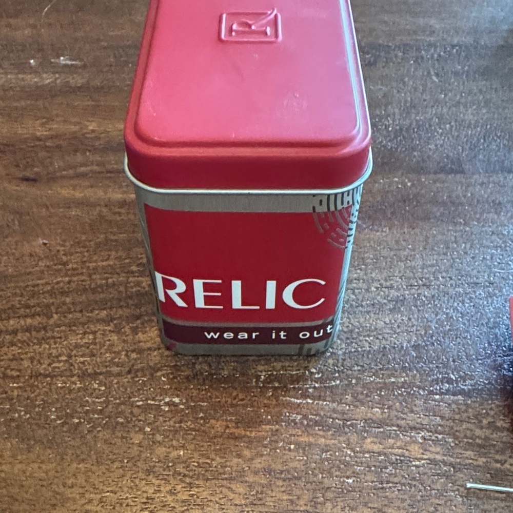 Relic Two-Tone Watch with Red Watch box Box EUC - Picture 8 of 8